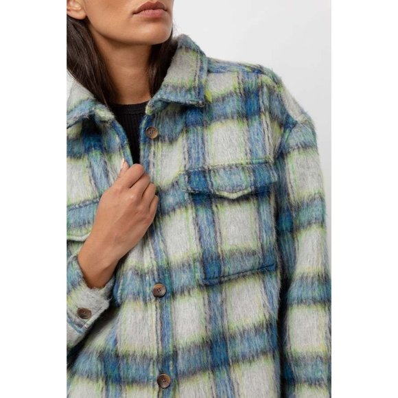 RAILS x Revolve Turner Jacket in Lime Cobalt Smoke‎ Sz S - Picture 6 of 13